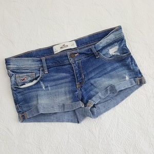 Hollister Factory Destroyed Denim Shorts Sz 5 w27